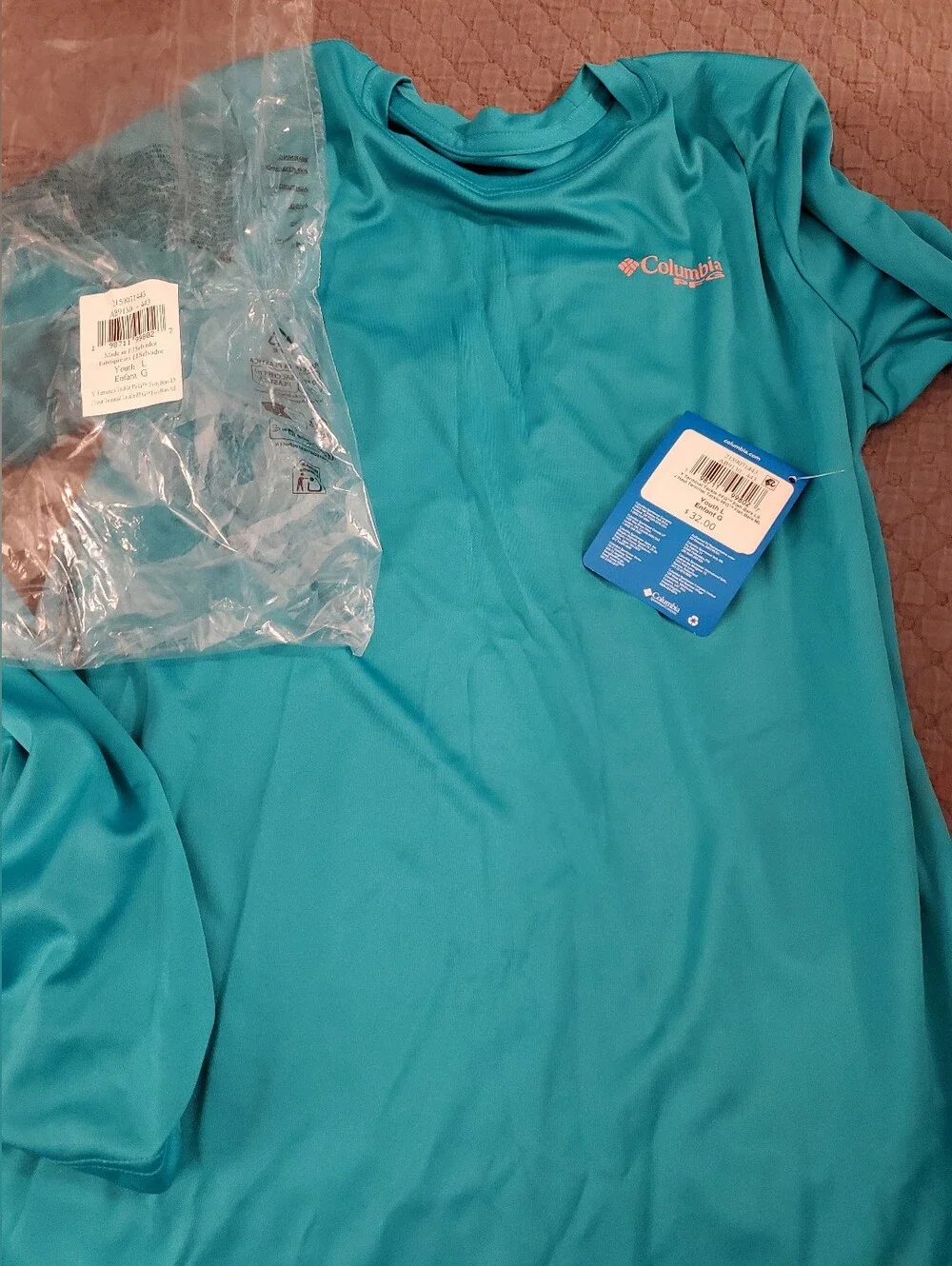 Columbia Youth Boys Terminal Tackle Fish Bars Long Sleeve Large